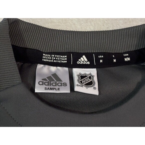 Adidas Toronto Maple Leafs Mens Medium Crew Neck Sweatshirt Logo Gray Zip Pocket - Picture 3 of 7